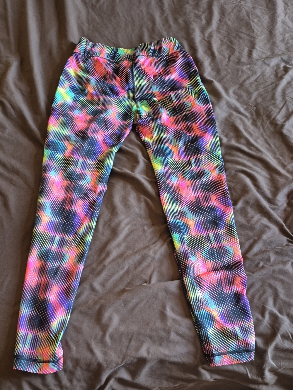 Fila Womans Size Small Neon Rainbow Athletic Leggings